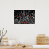 Plakat - Rote Einsamkeit Mohn (Küche)