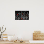 Plakat - Rote Einsamkeit Mohn (Küche)