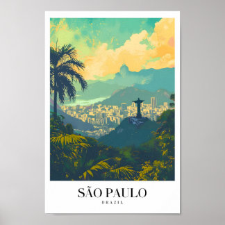 Plakat Sao Paulo Vintage Reise