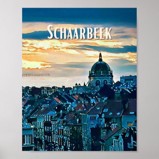Plakat Schaerbeek Belgien Foto Vintage (Vorne)