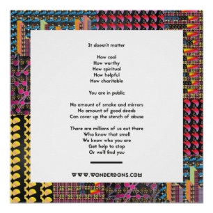 Plakat-Sprichwort, das Sie nicht euch verstecken Poster