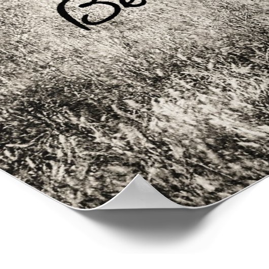 Plakat still und weiß, dass ich Gott bin (Ecke)