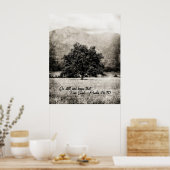 Plakat still und weiß, dass ich Gott bin (Küche)