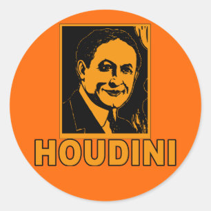 Plakat-T-Shirts Harrys Houdini, Tassen, Geschenke Runder Aufkleber