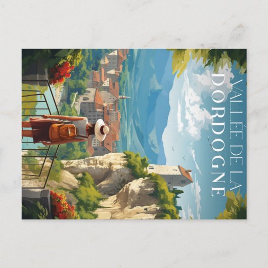 Plakat - Tal der Dordogne - 24 Postkarte (Vorderseite)