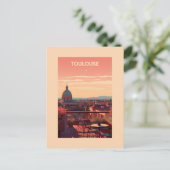 Plakat Toulouse - Frankreich - Illustration Postkarte (Stehend Vorderseite)
