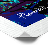 Plakat über farbiges Spritzer (Ecke)