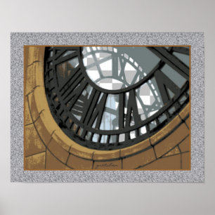 Plakat-Uhr Turm, Wellington, Neuseeland Poster