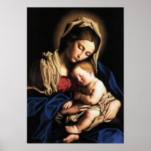 Plakat „Unser Dame und das Kind Jesus "