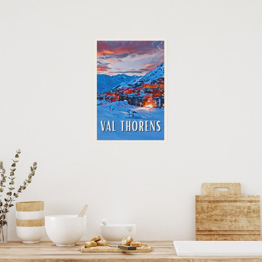 Plakat Val Thorens Skistation (Küche)