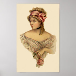 Plakat viktorianische Frau