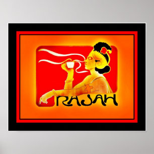 Plakat Vintage-Anzeigen Rajah Kaffee