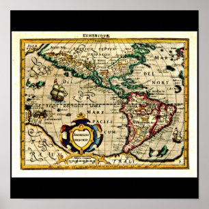Plakat-Vintage Karten-Jodocus Hondius 31 Poster