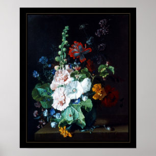 Plakat Vintage-Kunst Stillleben Blumen