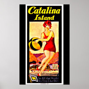 Plakat-Vintage Reise Kunst-Catalina Insel Poster