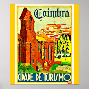 Plakat-Vintage Reise Kunst-Coimbra Poster