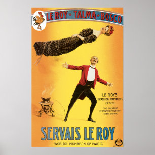Plakat Vintage Servais Le Roy Magician