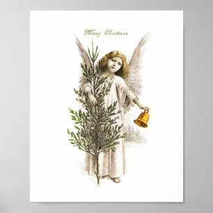 PLAKAT: VINTAGE-WEIHNACHTSENGLER POSTER