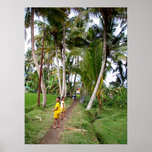 Plakat-volle (18" x 24") Kinder Ubud Bali Poster