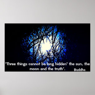 Plakat von Buddha-Zitat über Wahrheit