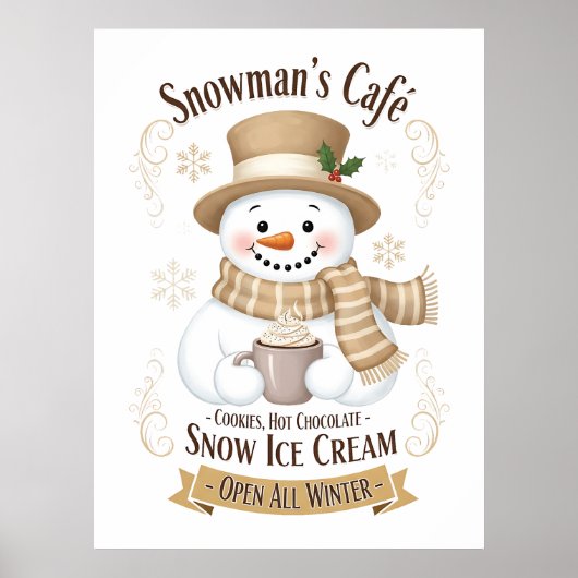 Plakat von Snowman's Cafe (Vorne)