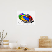 Plakat Weihnachtsmann Schlitten (Küche)