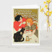 Plakat-Werbung French Company der Schokolade Karte (Gelbe Blume)