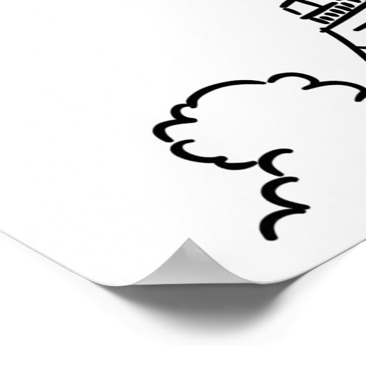 Plakat Zeichnung des Eiffelturms (Ecke)