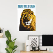 Plakat Zoo Berlin (Löwe) Tiergarten (Heimbüro)