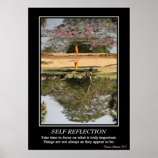 Plakat zur Selbstreflexion - Monk in Angkor Wat