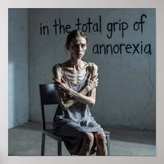 Plakat zur Unterstützung der Anorexia-Aufklärung