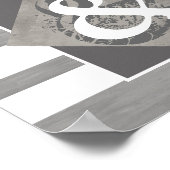 Plakatampere, grau-weiß beängstigend poster (Ecke)