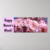 Plakatbanner für die "Happy Nurse's Week". Drucke (Vorne)