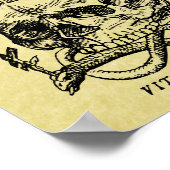 Plakatdruck aus mittelalterlichem Holz Poster (Ecke)