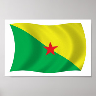 Plakatdruck Befreiungsflagge Französisch-Guayana Poster