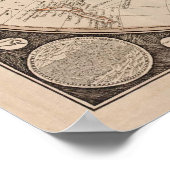 Plakatdruck des alten Weltkontinents Poster (Ecke)