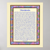 Plakatdruck Desiderata Poster (Vorne)