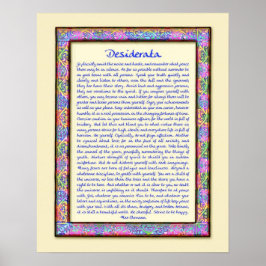 Plakatdruck Desiderata Poster