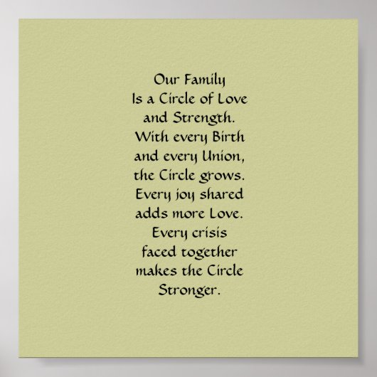Plakatdruck für den Familienkreis Poster (Vorne)