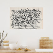 Plakatdruck für Pferderennen Poster (Küche)