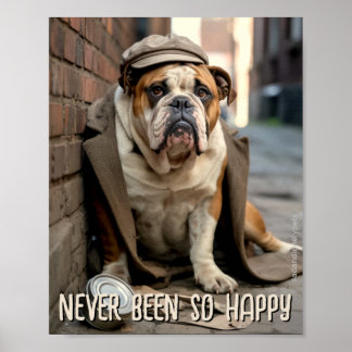 Plakatdruck für traurige und einsame Tiere: So glü Poster