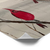 Plakatdruck mit Kardinälen Poster (Ecke)