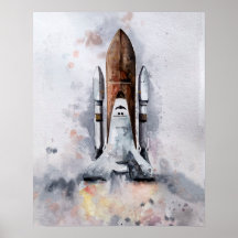 Plakatdruck "Rocket" aus dem Weltraum