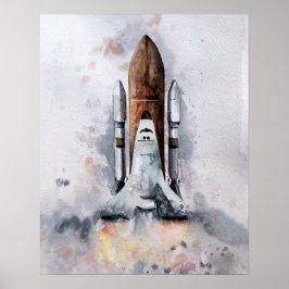 Plakatdruck "Rocket" aus dem Weltraum Poster