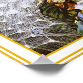 Plakatdruck: Weiß und blau Poster (Ecke)