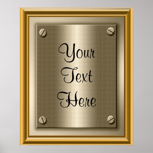 Plakatdruckunterschrift Gold Plaster Poster (Vorne)