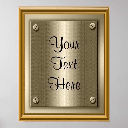 Plakatdruckunterschrift Gold Plaster Poster (Vorne)