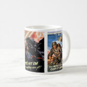 Plakate #1 des Weltkrieg-2 Kaffeetasse (VorderseiteRechts)