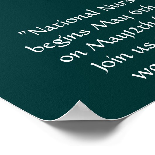 Plakate der Nurses Week-Feier drucken (Ecke)
