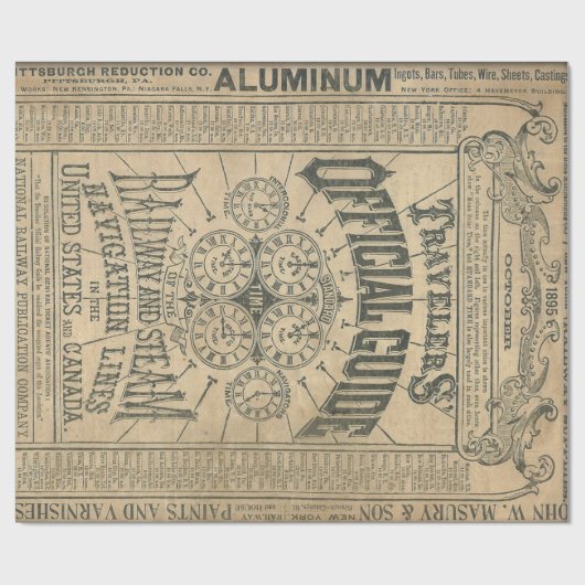 Plakate des Reisend-offizielle Führer-60ld Geschenkpapier (Flach)